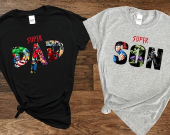 Superhero Dad Shirt, Super Dad Super Son Shirt, Dad Son Matching, Father Son Matching, Father's Day Shirt, Super Father Shirt, Gift Father