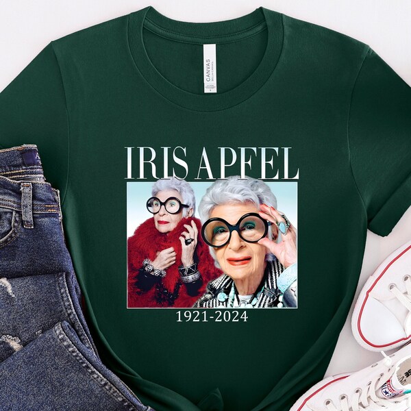 RIP Iris Apfel Shirt, Iris Apfel Fan Gift, Moda Icon Rememberance, Iris Apfel T-Shirt, Iconic Iris Apfel, Rest In Peace Iris
