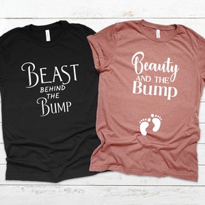 Pregnancy Announcement Shirtbeauty And The Bump Tee Beast Etsy