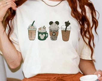 Comfort Colors® Disney Coffee Lover Shirt, Family Disney Trip Shirt, Disney Drink Coffee Shirt, Disney Vacation Shirt, Disneyland Shirt