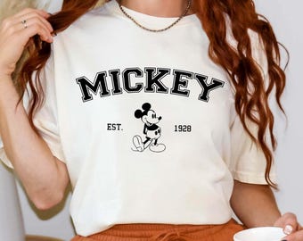Comfort Colors® Disney Mickey Est. 1928 Shirt, Disney Family Trip Shirt, Disneyland Shirt, Disney Trip Shirt, Vintage Disney Mickey Shirt