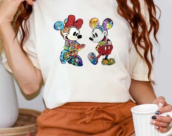 Comfort Colors® Disney Mickey And Minnie Shirt, Women's Disney Shirt, Disney Princess Shirt, Pooh And Piglet Shirt, Disney Stitch Shirt