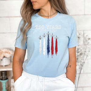 USA 250 Years Shirt, Patriotic Jet Fighter Shirt, America 250th Anniversary Shirt, Independence Day Tee, USA 1776-2026 Shirt image 3