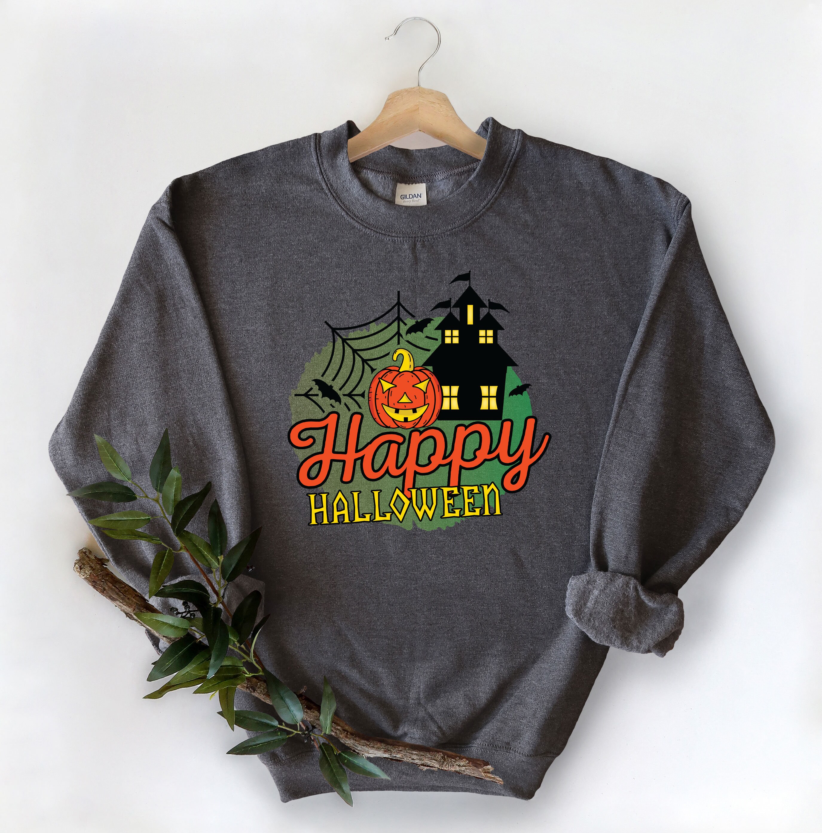 Happy Halloween Sweatshirt Halloween Sweatshirt Vintage  Etsy