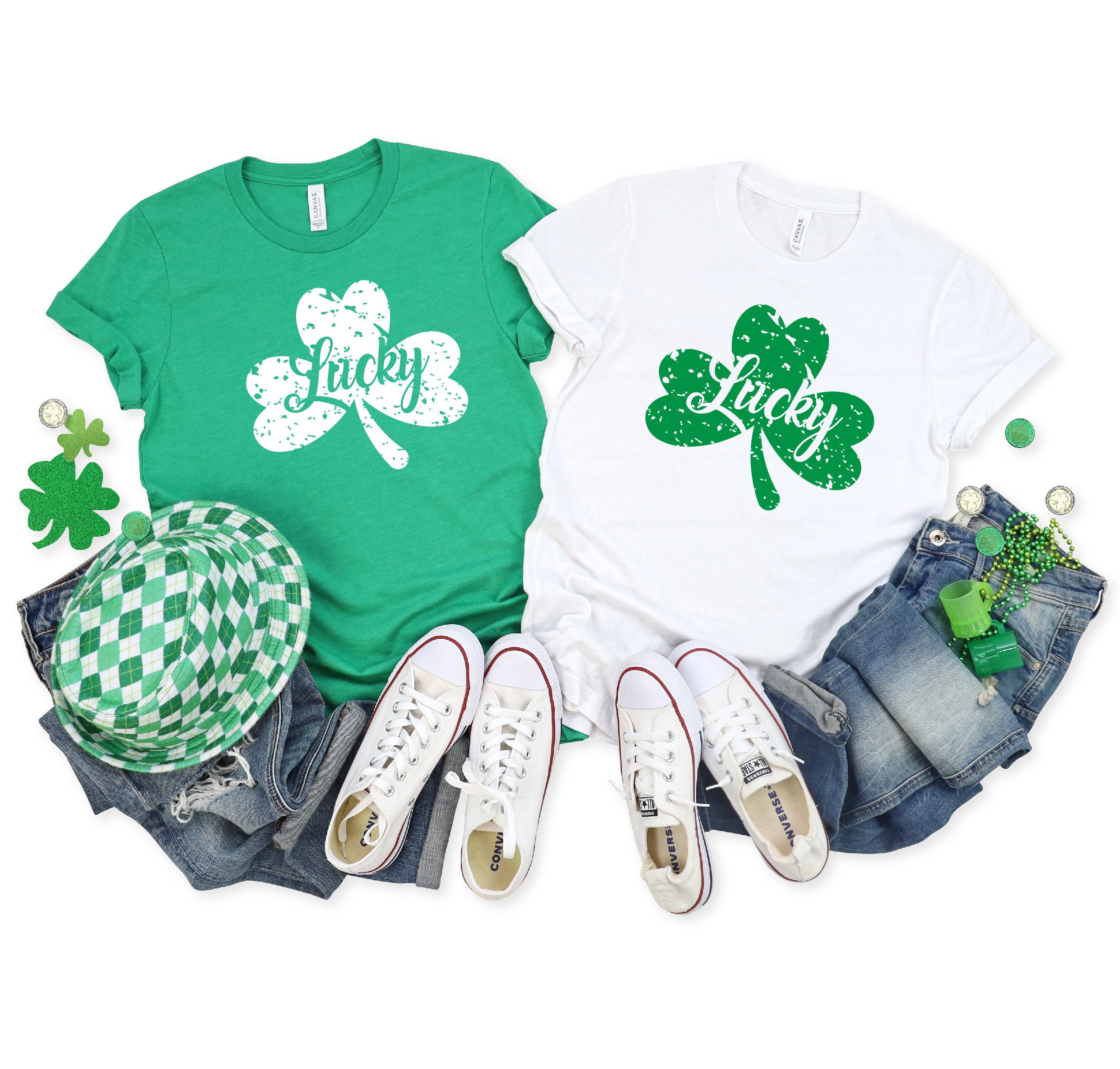 Shamrock Shirt Shamrock Lucky Shirt St. Patrick's Day | Etsy