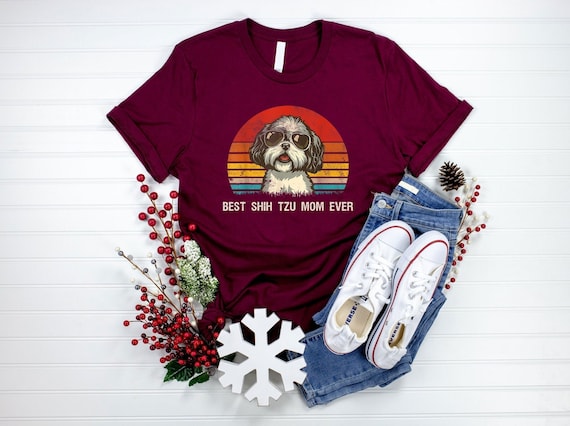 Best Shih Tzu Dog Mom Ever Vintage Shih Tzu Dog Lover Gift T-Shirt Best Shih Tzu Dog Mom Ever Vintage Shih Tzu Dog Lover Gift T-Shirt
