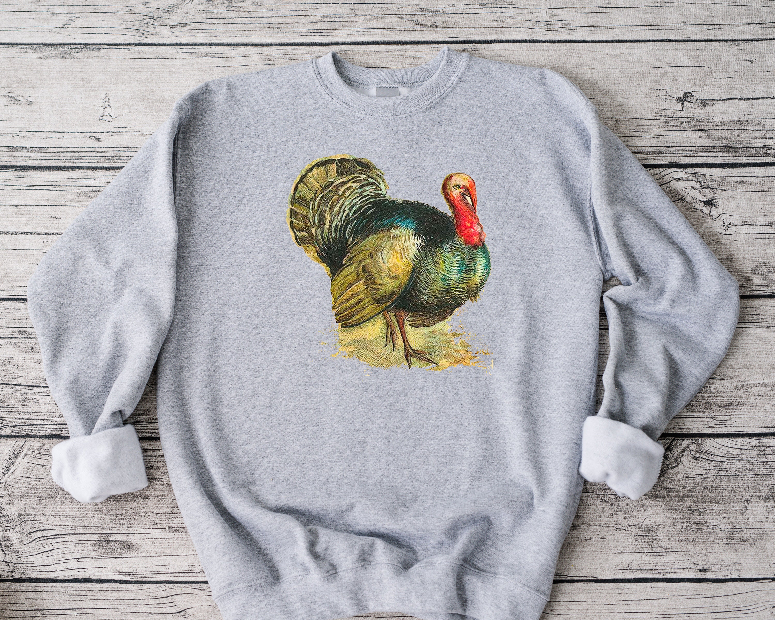 Discover Vintage Turkey Sweatshirt, Thanksgiving Shirt, Thanksgiving Sweatshirt, Autumn Shirt, Fall Sweatshirt, Turkey Shirt, Vintage Thanksgiving