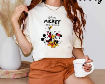 Comfort Colors Vintage Disney Mickey Mouse and Friends Shirt