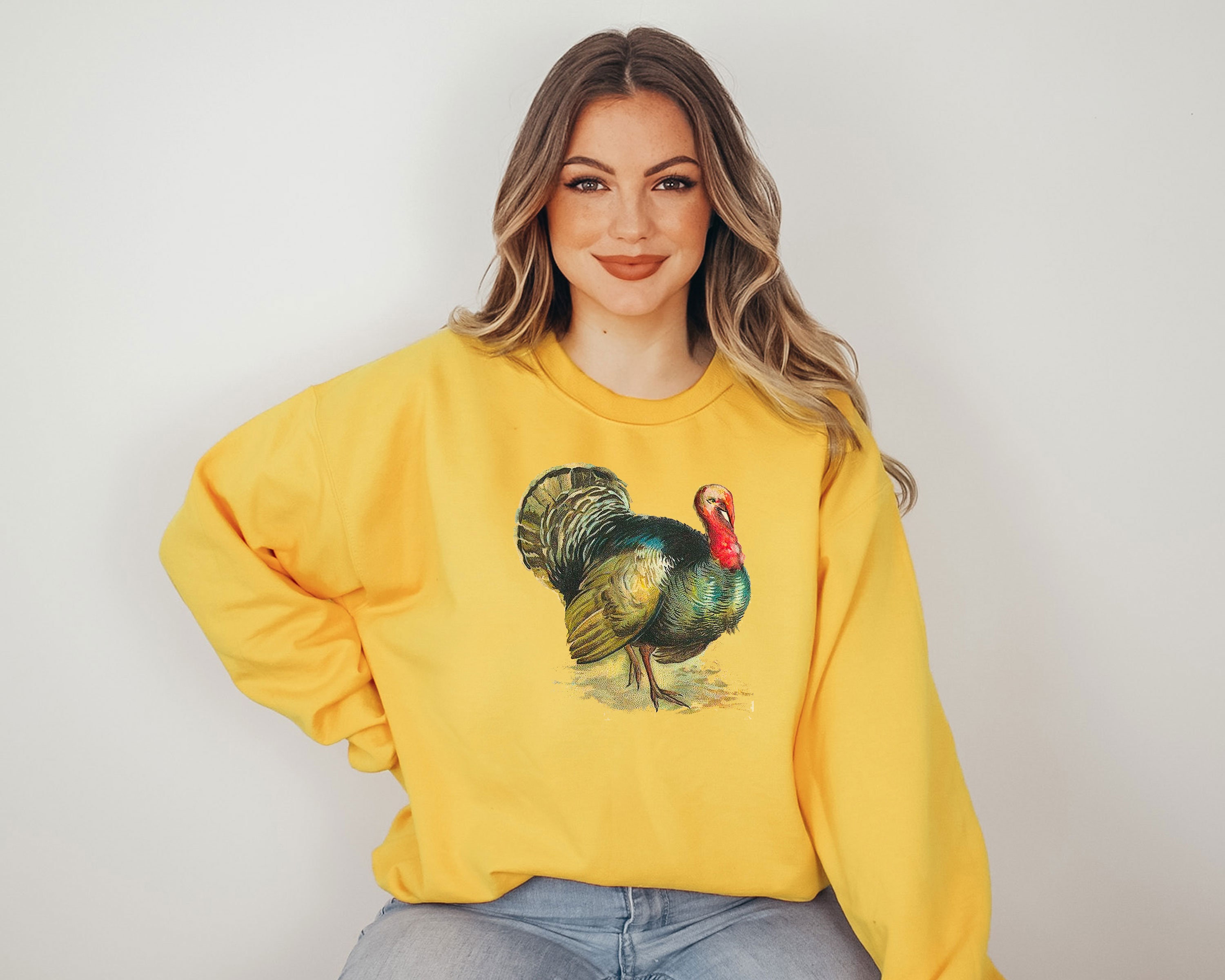 Discover Vintage Turkey Sweatshirt, Thanksgiving Shirt, Thanksgiving Sweatshirt, Autumn Shirt, Fall Sweatshirt, Turkey Shirt, Vintage Thanksgiving