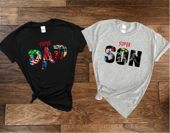 Superhero Dad Shirt Super Dad Super Son 