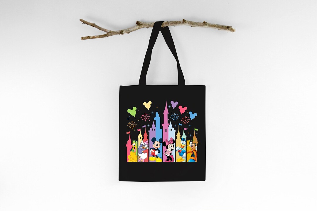 Disney Characters Tote Bag, Disney Tote Bag, Disneyworld Tote Bag, Tote Bag Gift, Mickey Mouse
