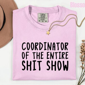 Comfort Colors Office Humor Shirt, Coordinator Of The Entire Shit Show Shirt, Funny Work Humor Tee, Chaos Coordinator Shirt, Office Gift bild 5