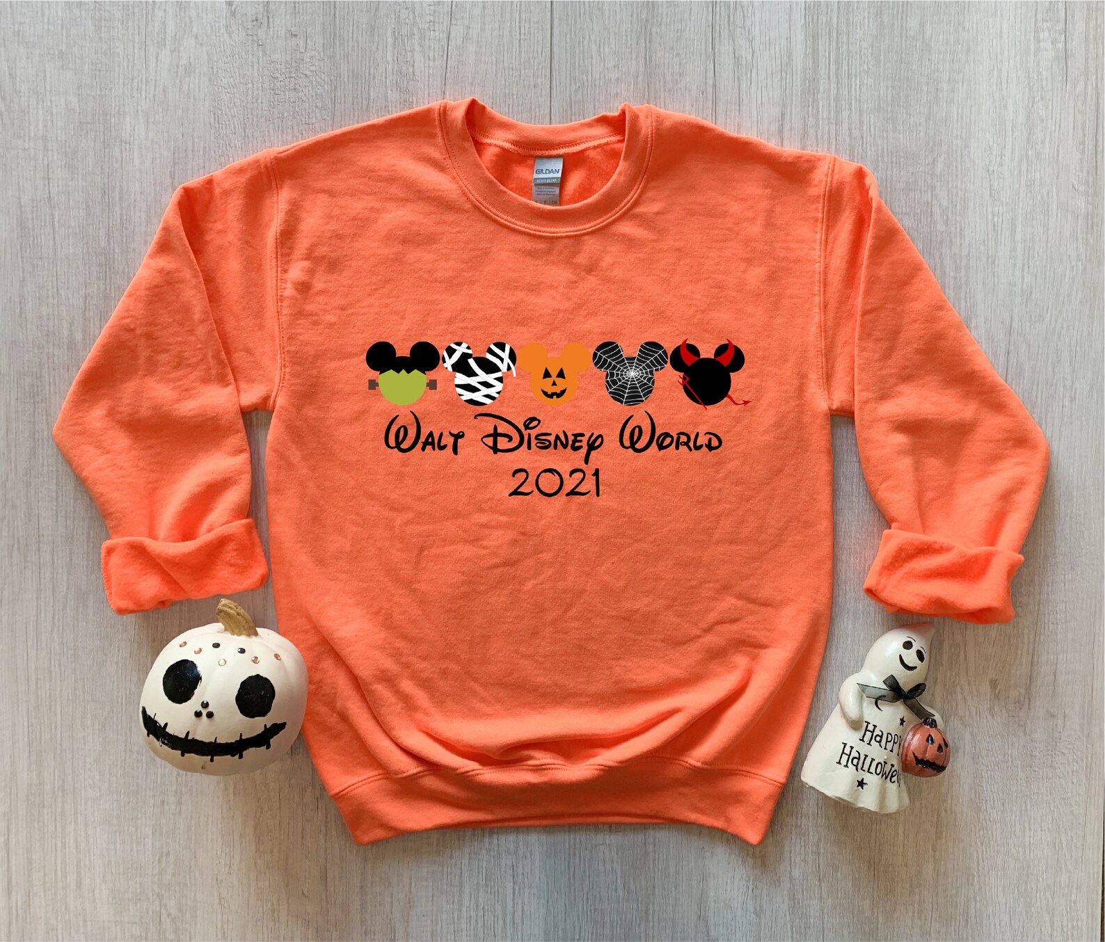 Halloween Sweatshirt Vintage Disney Halloween Sweatshirt Etsy
