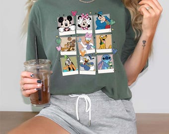 Comfort Colors® Disney Mickey Polaroid Shirt, Vintage Mickey And Friends Shirt, Family Disney Vacation Shirt, Disney World Shirt