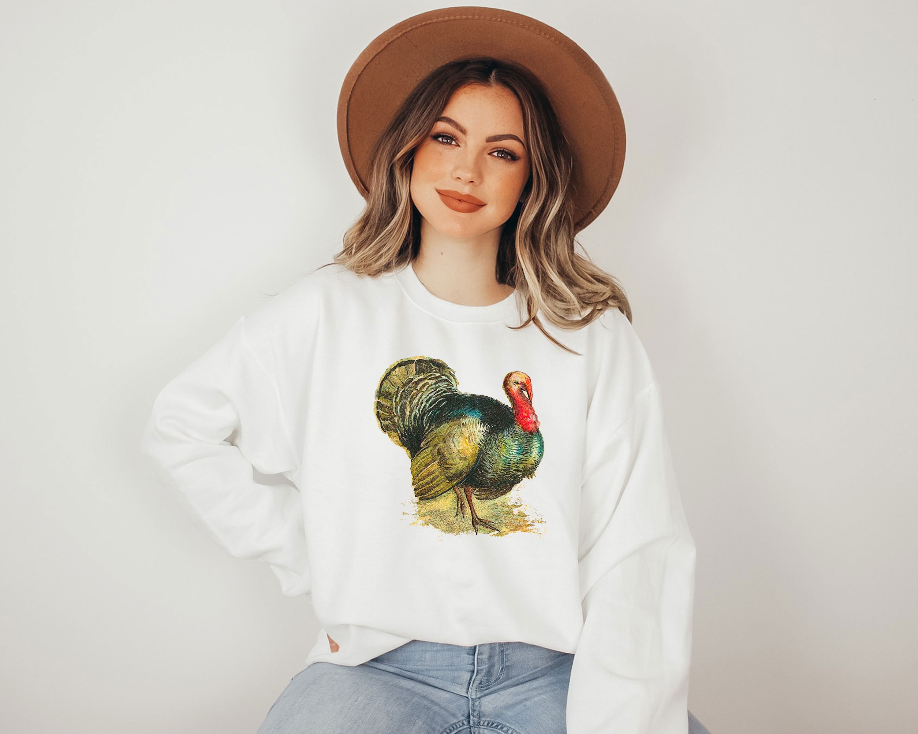Discover Vintage Turkey Sweatshirt, Thanksgiving Shirt, Thanksgiving Sweatshirt, Autumn Shirt, Fall Sweatshirt, Turkey Shirt, Vintage Thanksgiving