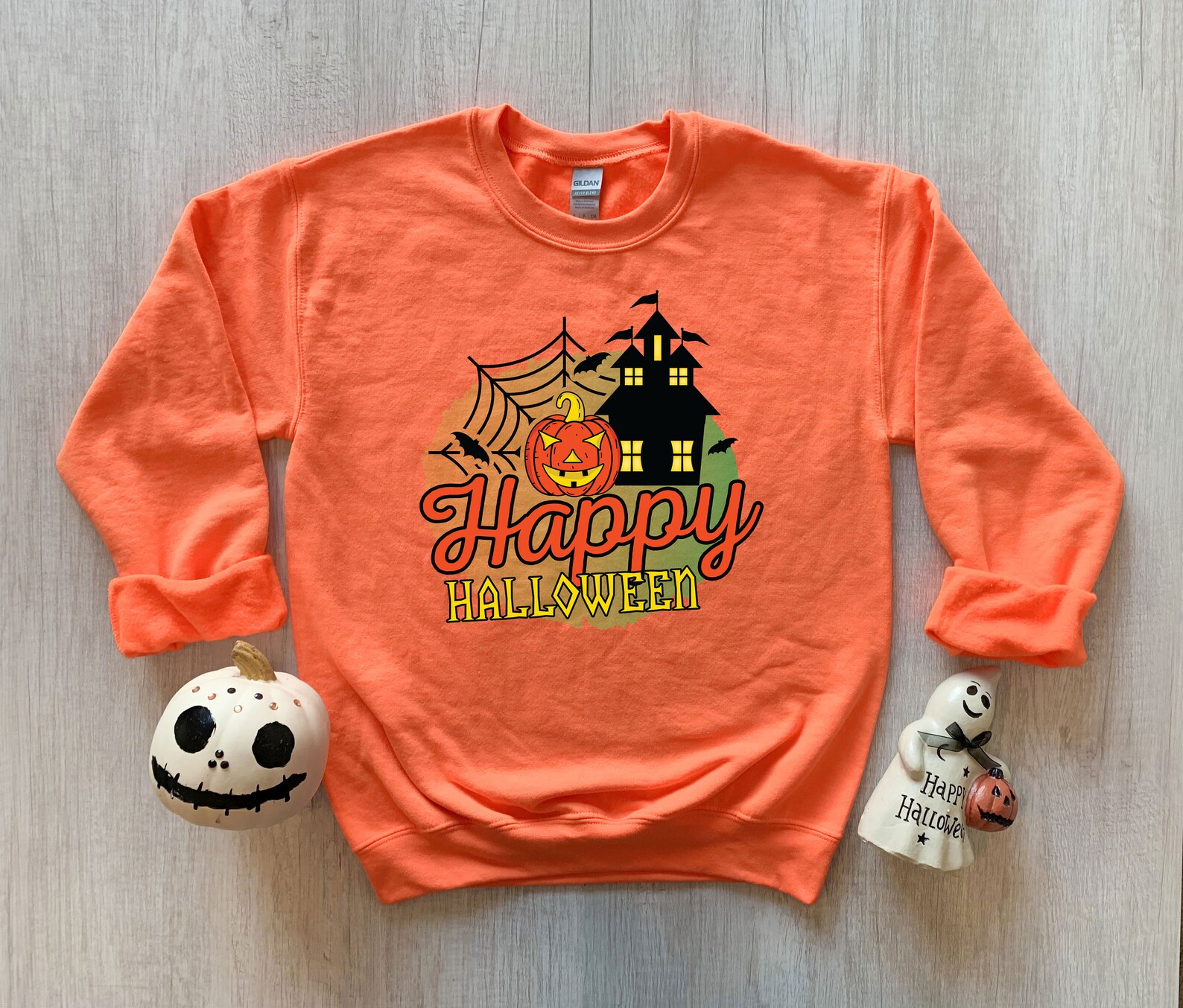 Happy Halloween Sweatshirt Halloween Sweatshirt Vintage  Etsy