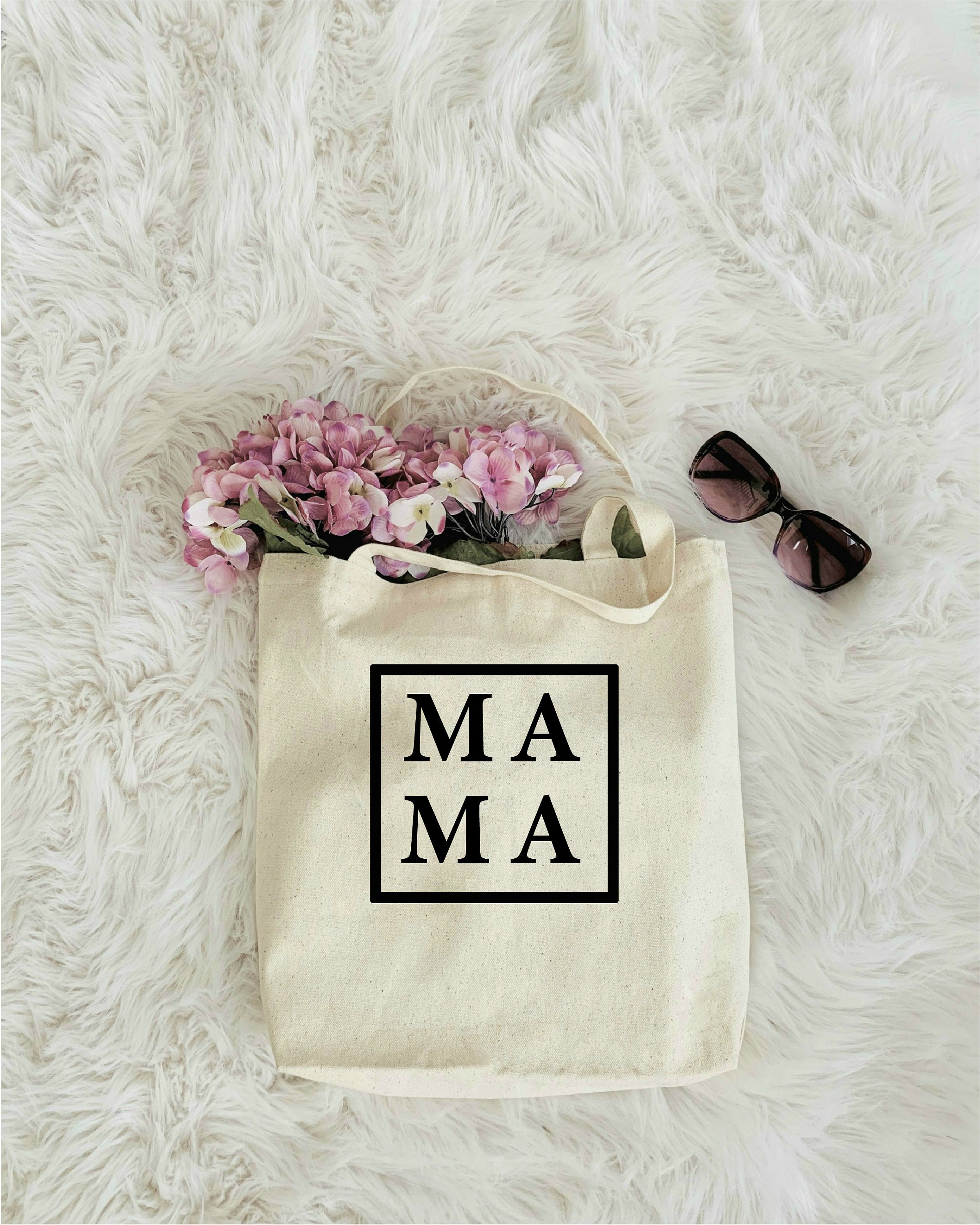 Mama Tote Bag Canvas Tote Bag Mother's day Gift Mom Etsy