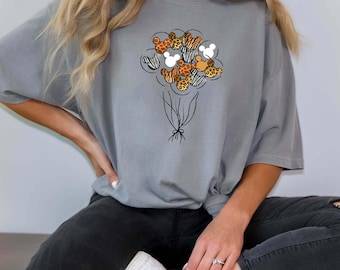 Comfort Colors® Disney Leopard Mickey Epcot Balloons Shirt, Family Disneyland Trip Shirt, Disney Vacation Shirt, Disney World Shirt