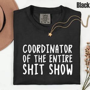 Comfort Colors Office Humor Shirt, Coordinator Of The Entire Shit Show Shirt, Funny Work Humor Tee, Chaos Coordinator Shirt, Office Gift bild 4