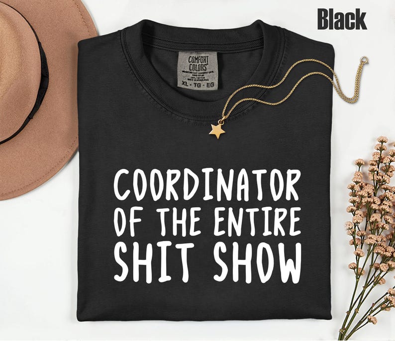 Comfort Colors Office Humor Shirt, Coordinator Of The Entire Shit Show Shirt, Funny Work Humor Tee, Chaos Coordinator Shirt, Office Gift bild 4