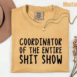Comfort Colors Office Humor Shirt, Coordinator Of The Entire Shit Show Shirt, Funny Work Humor Tee, Chaos Coordinator Shirt, Office Gift bild 7