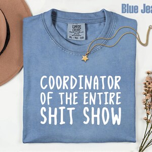 Comfort Colors Office Humor Shirt, Coordinator Of The Entire Shit Show Shirt, Funny Work Humor Tee, Chaos Coordinator Shirt, Office Gift bild 6