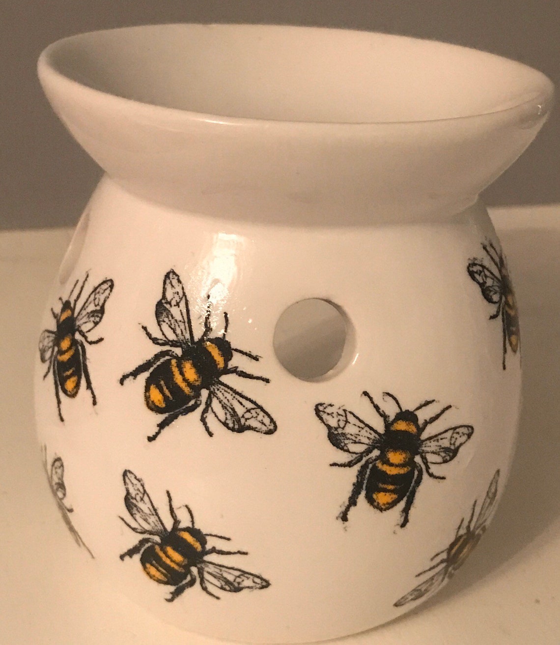 Bee wax melt burner oil diffuser round Etsy