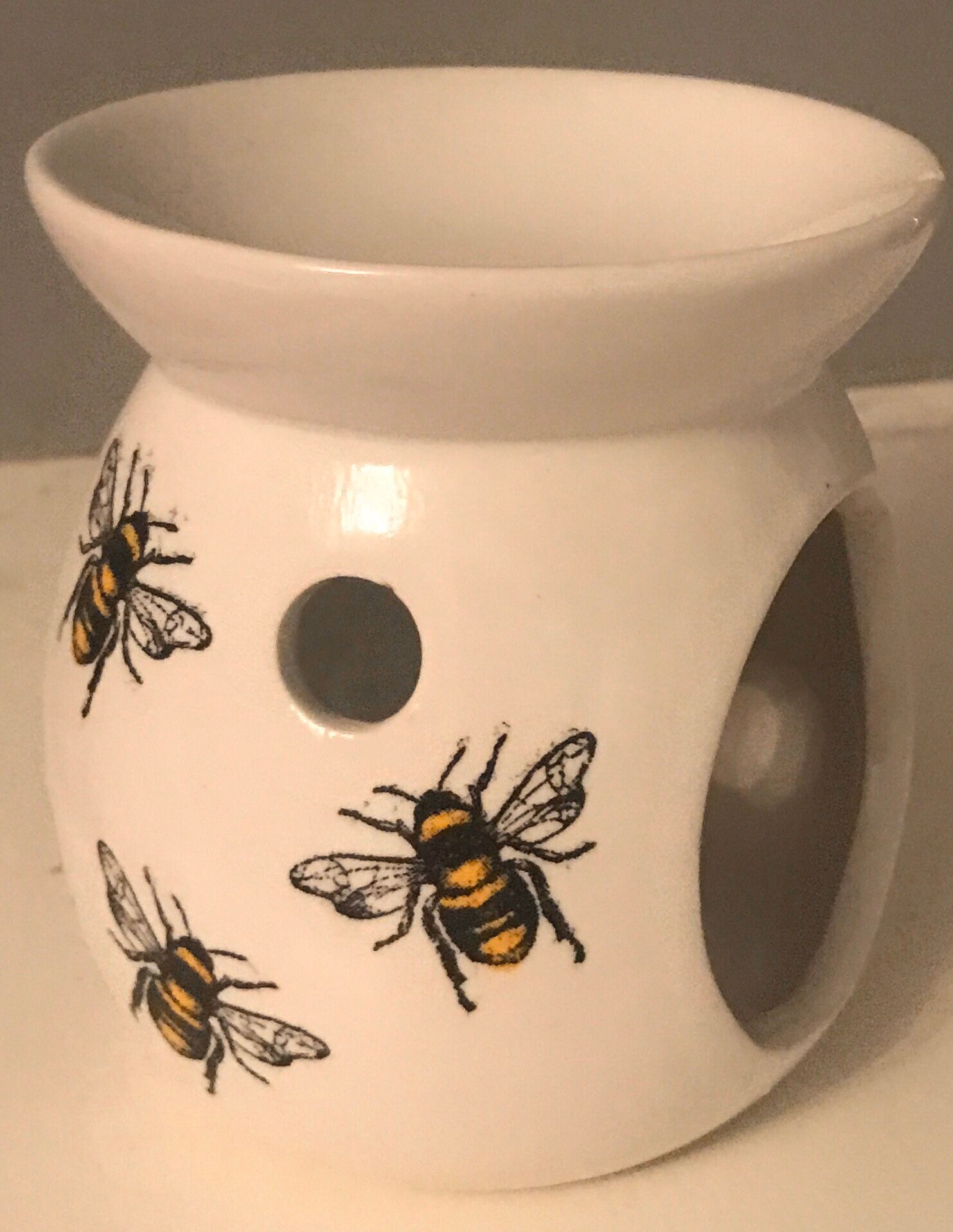 Bee wax melt burner oil diffuser round Etsy
