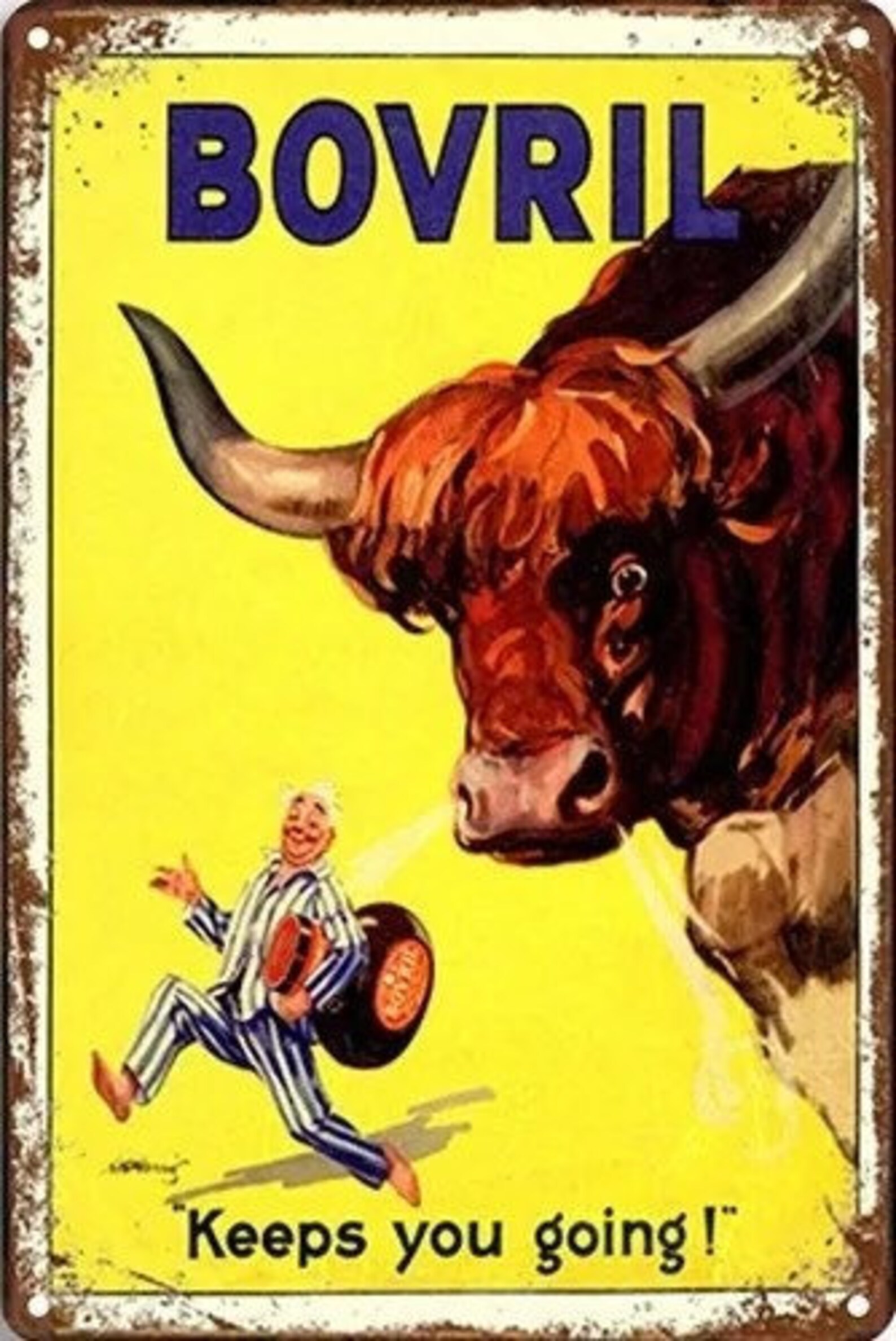 Bovril Retro Metal Kitchen Bar Sign Vintage Style Tin Sign Etsy UK