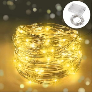 LED Fairy Lights Battery Operated Micro Warm White Party 2M/5M/10M (20/50/100 LED bulbs)