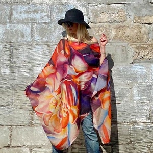 Women's Winter Fall Spring Faux fur Cape Wrap poncho shawl plus L XL 1X 2X  3X 4X