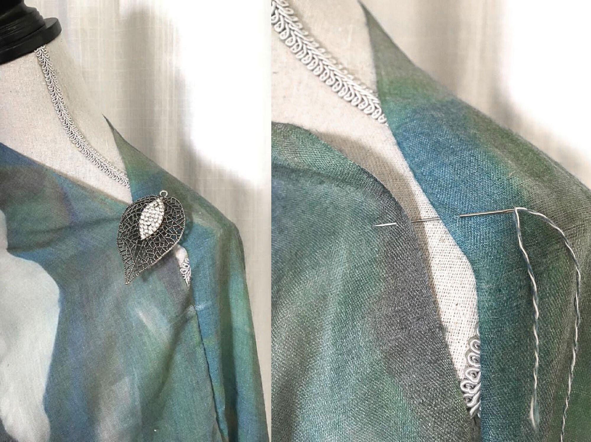 shawl for blue dress