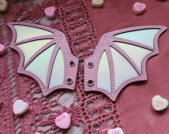 Pink Pastel Goth Bat Skate Wings