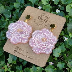 Peony Acrylic Earrings