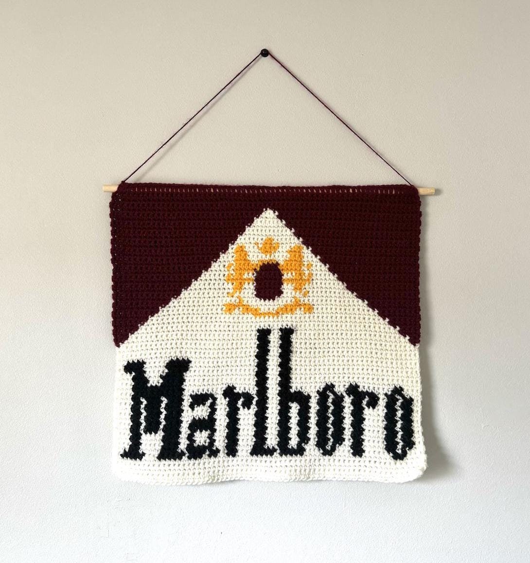 Crochet Tapestry Pattern - Marlboro - Crochet Wall Hanging Decor