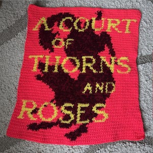 A Court of Thorns and Roses (ACOTAR) Crochet Tapestry Pattern - Crochet Wall Hanging Decor - Perfect for Fantasy Readers - PATTERN ONLY!