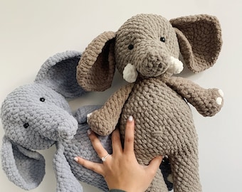 Edgar the Elephant crochet pattern, amigurumi pattern , blanket yarn pattern