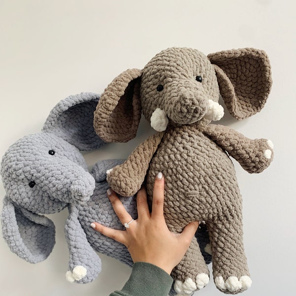 Edgar the Elephant crochet pattern, amigurumi pattern , blanket yarn pattern