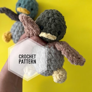 NO SEW Mini Bitsy Birdie crochet pattern - Bitsy Buddy. Crochet Duck