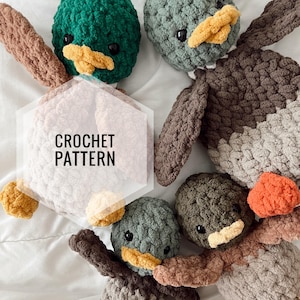 Mallard Snuggler and Bitsy Birdie Crochet Bundle! Mozzy + Birdie The Mallard Crochet Pattern English PDF NO SEW