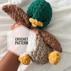 Mozzy The Mallard Snuggler Crochet Pattern English PDF NO SEW