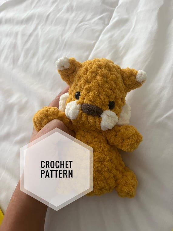 NO SEW Sabertooth Crochet Pattern Prehistoric Bitsy Buddy