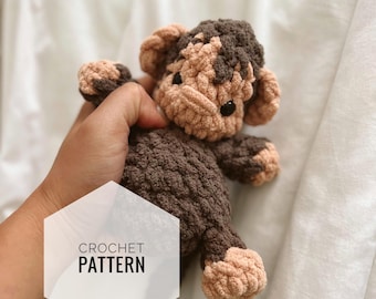 No Sew Bitsy Monkey Crochet Pattern – Stuffed Plushie (PDF Pattern)