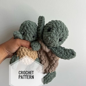 Turtle Snuggler and Bitsy Crochet Bundle! Stoney & Pebbles The Sea Turtle Crochet Pattern English PDF