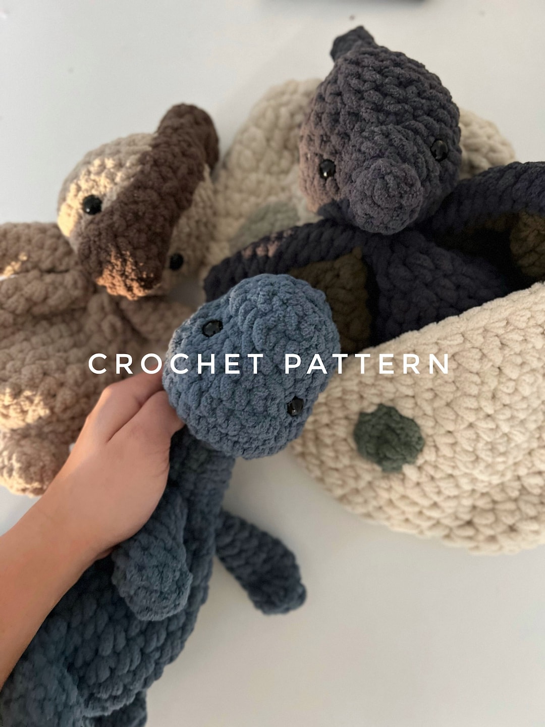 The Dino Babies Bundle Pt W/ Hatching Egg Crochet Pattern
