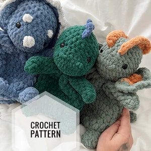 The Dino Babies Snugglers Crochet Pattern Bundle