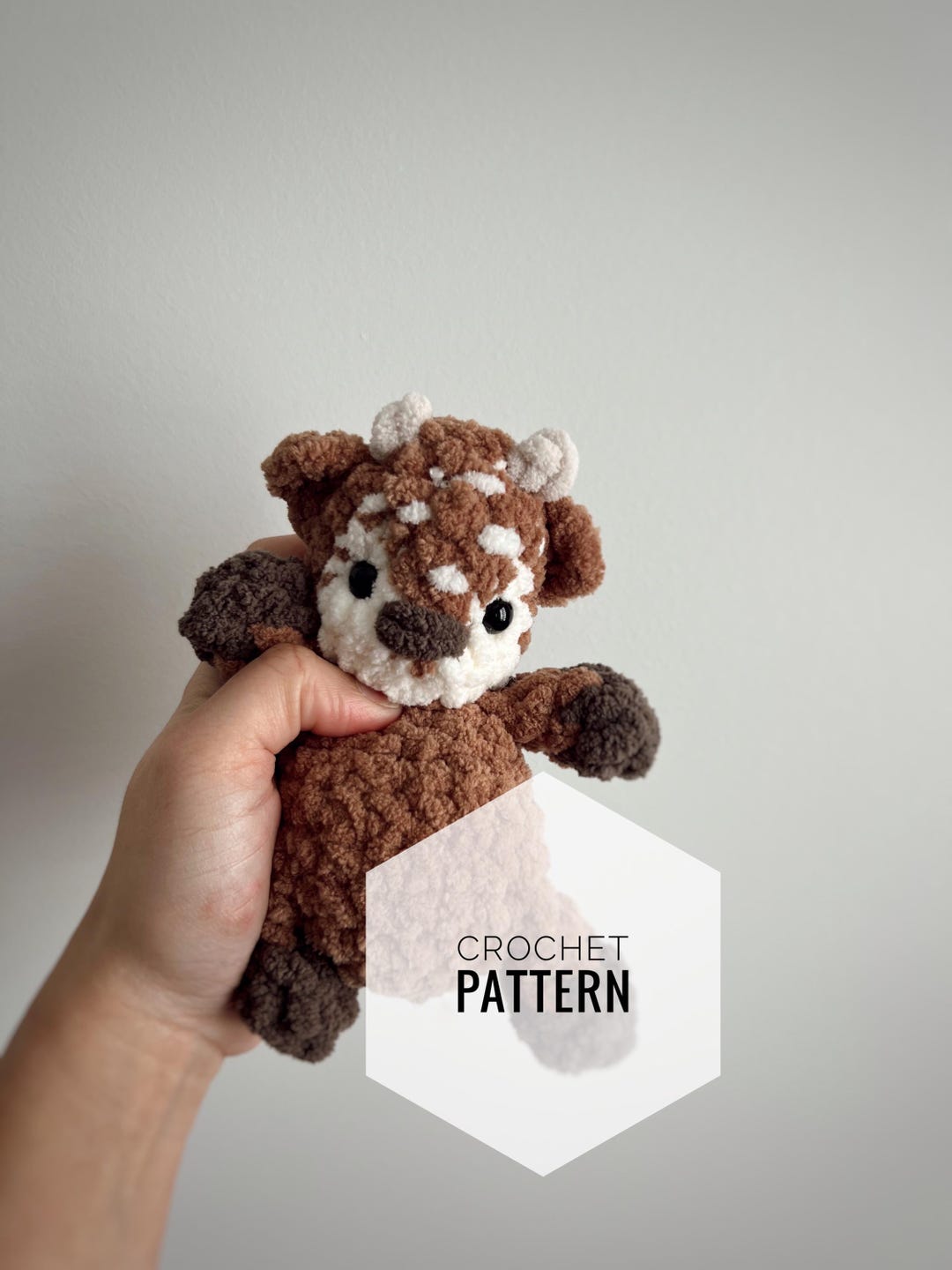 NO SEW Bitsy Fawn Crochet Pattern - Bitsy Woodsy Friends. Crochet Fawn ...
