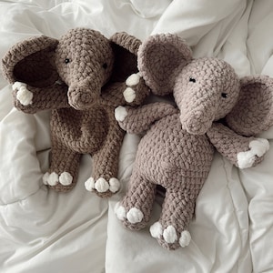 Baby Eddie The Elephant crochet pattern, mini elephant, amigurumi pattern