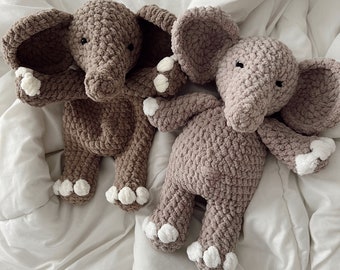 Baby Eddie The Elephant crochet pattern, mini elephant, amigurumi pattern