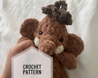 LOW SEW The Woolly Mammoth crochet pattern -  Prehistoric Bitsy Buddy